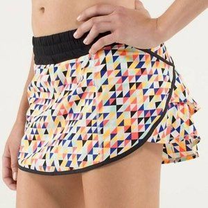 Lululemon Track Attack Skirt Seawheeze Tri Check 6